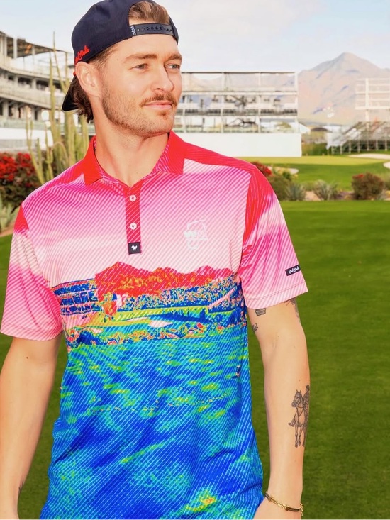 RARE Bad Birdie Waste Management Heatstroke Men’s Golf Polo Short Sleeve Shirt